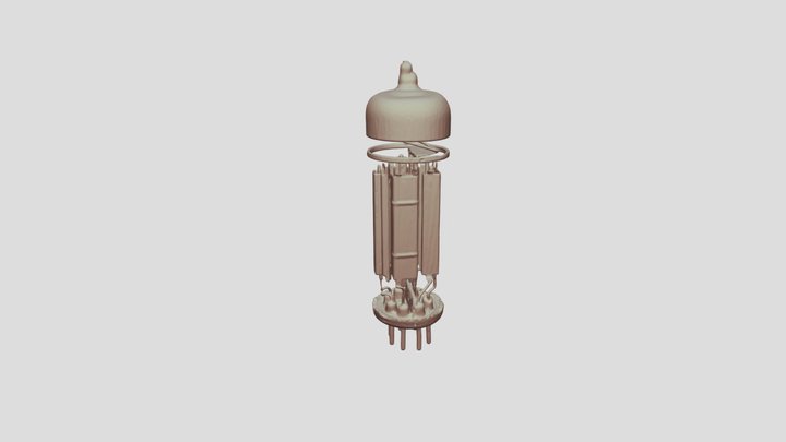 Vacuum Tube: Audio IF Amplifier Tube 3D Model