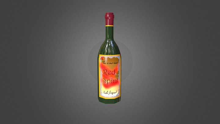 Red spirit wine 3D Model