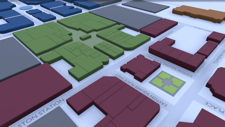 Shops Map Export004 3D Model