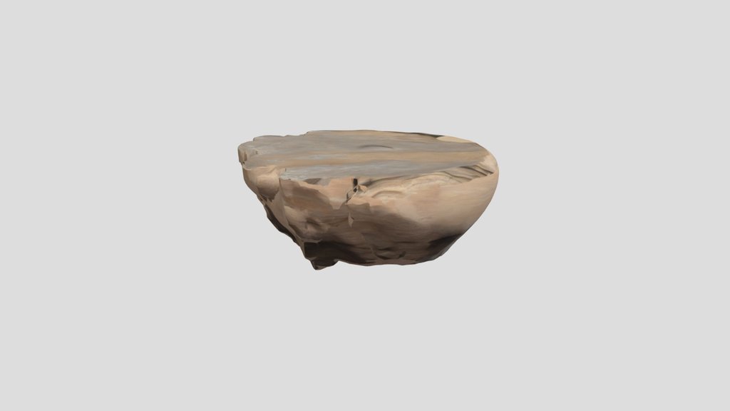 Floating Island Rock — 3D Model | Game Ready | P
