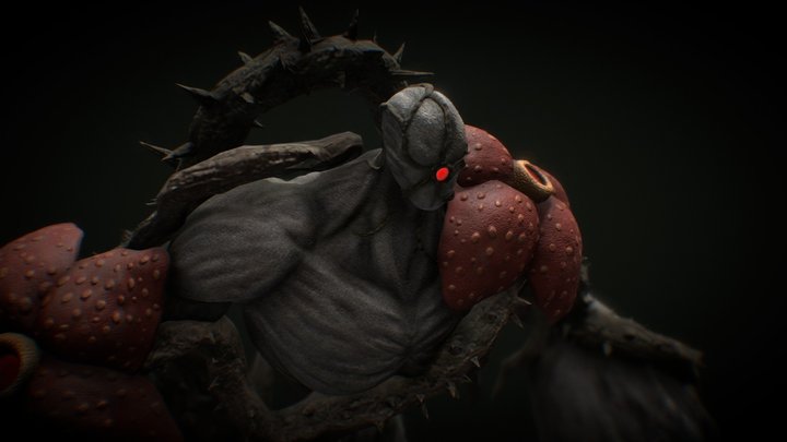 Thorny Rafflesia Monster 3D Model