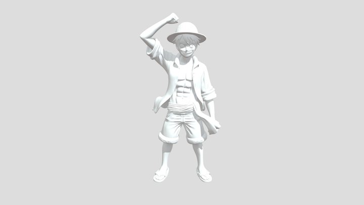 Monkey D. Luffy – Heroic Pose 3D Character Model 3D Model