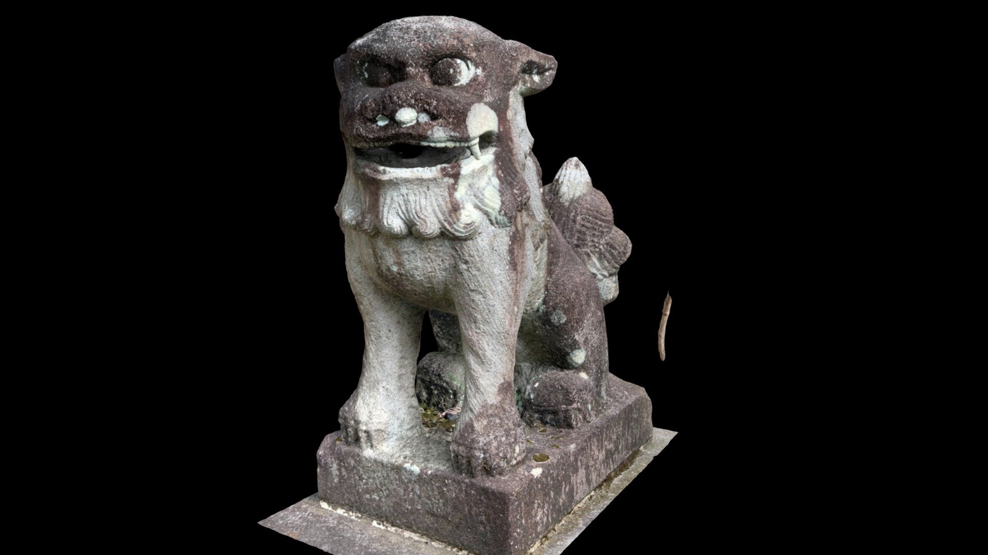 高橋天満宮の参道狛犬