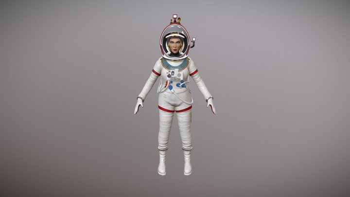 Female Pharao Astronaut 3D Model