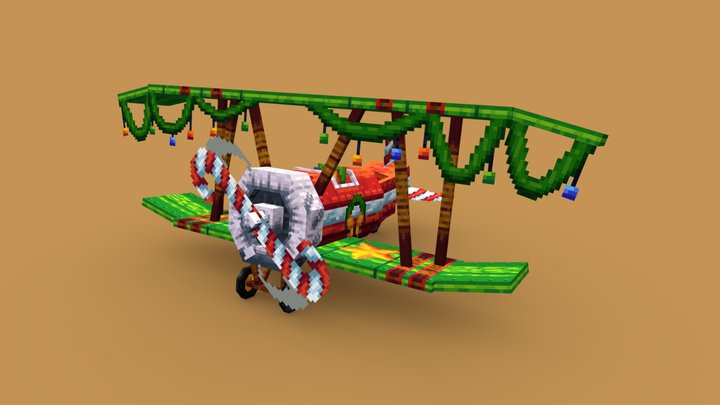 Christmas Plane 3D Model