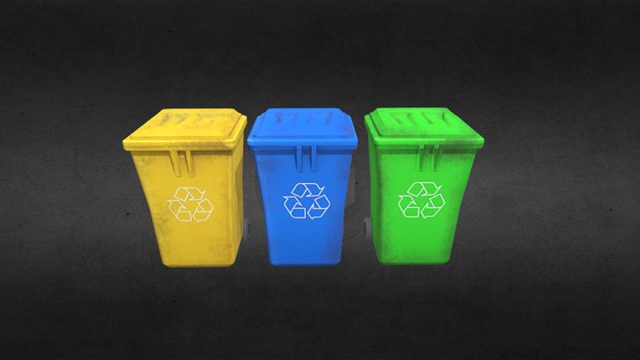 Cubos Reciclaje 3D Model