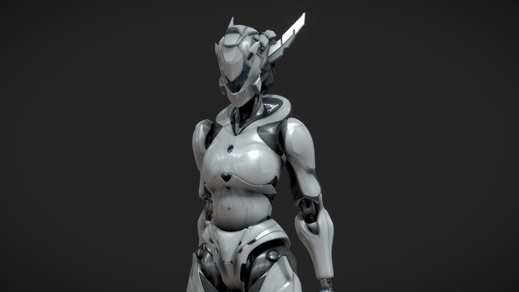 Modural Robot Mecha Chimera Dyan high-poly mesh