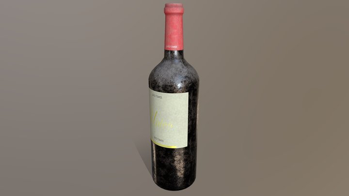 Botella de vino vieja