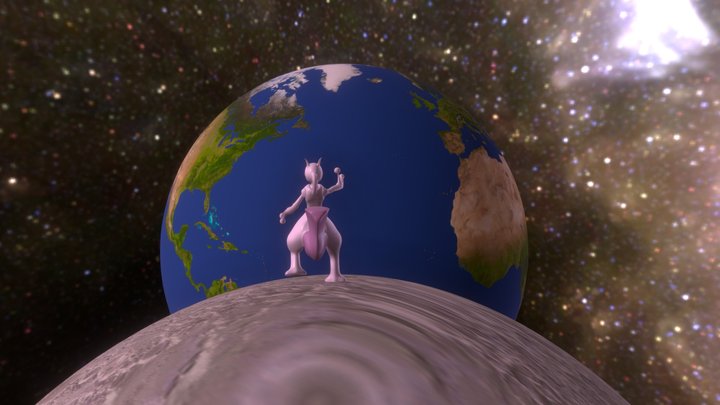 Mewtwo Na Lua 3D Model