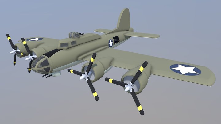 B-17 Flying Fortress 3D Model