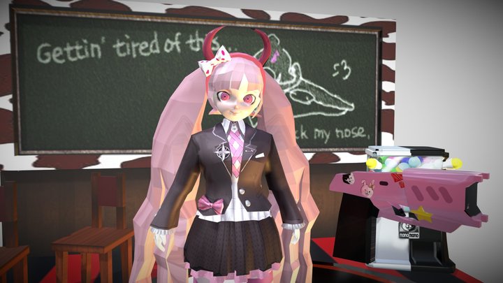 Kotoko Utsugi low poly model 3D Model