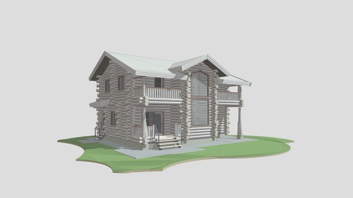 Log сountry house 3D Model