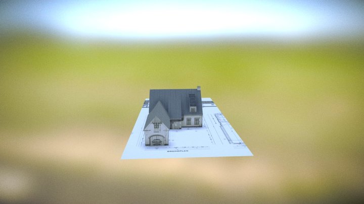 Blue Print Block Out 3D Model