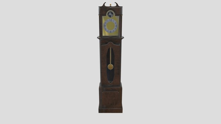 Grandfather Clock 3D Model
