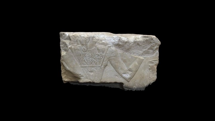 Relief fragment of prince Khaemwaset 3D Model