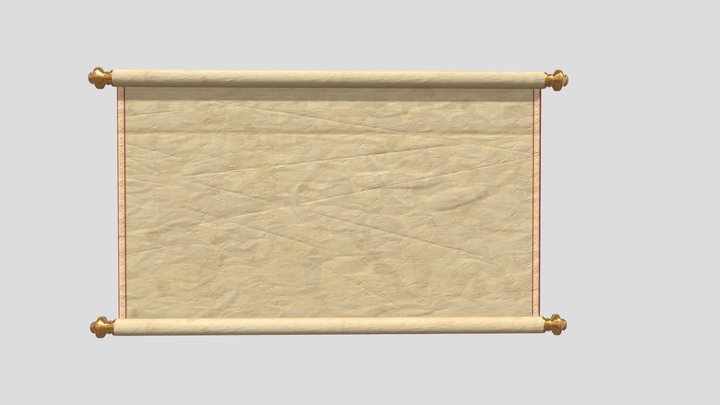 Parchment Scroll 3D Model