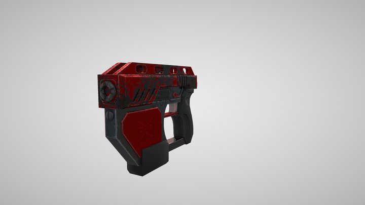 Boolean Weapon Sci fi 3D Model