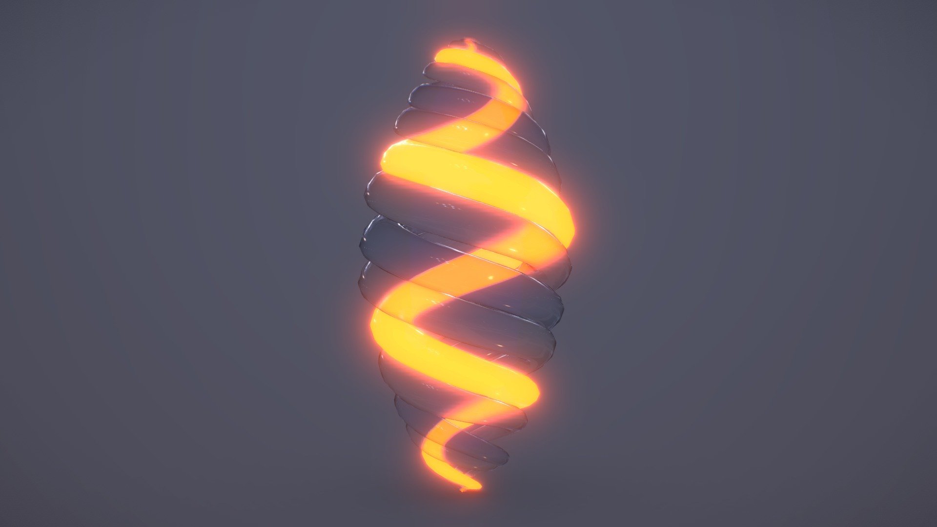 Glowing Glass Spirals Art