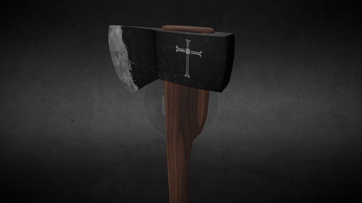 Wooden Axe 3D Model