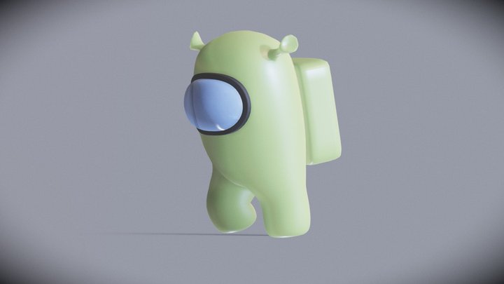 shrek in Among Us 😈 3D Model
