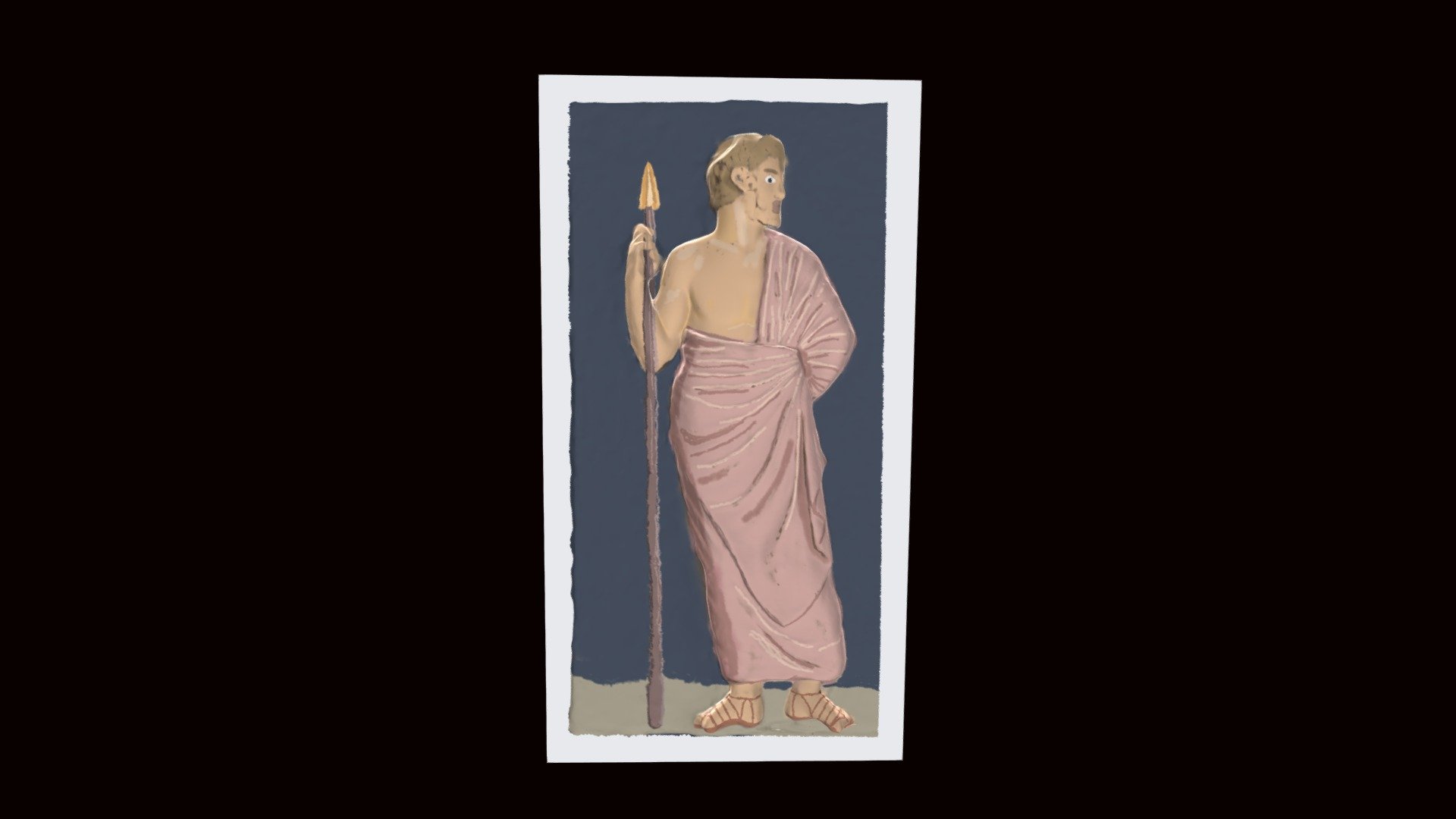 Updated Parthenon West Frieze Block I with Color