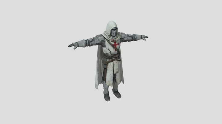 medieval crusader knight clad 3D Model