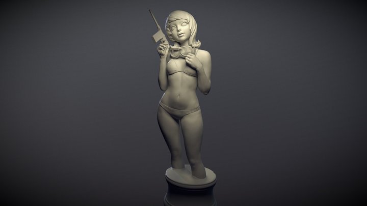 Female Sculp concept by Ilya kuvshinov 3D Model