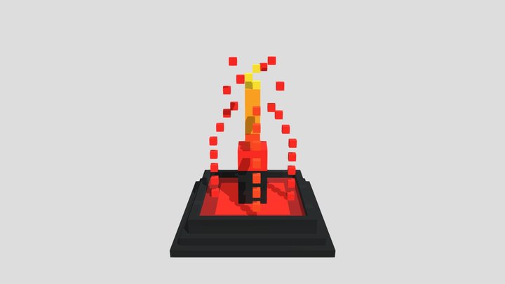 Lava Fountain - Voxel 32x32 – Gratis 3D-model STL
