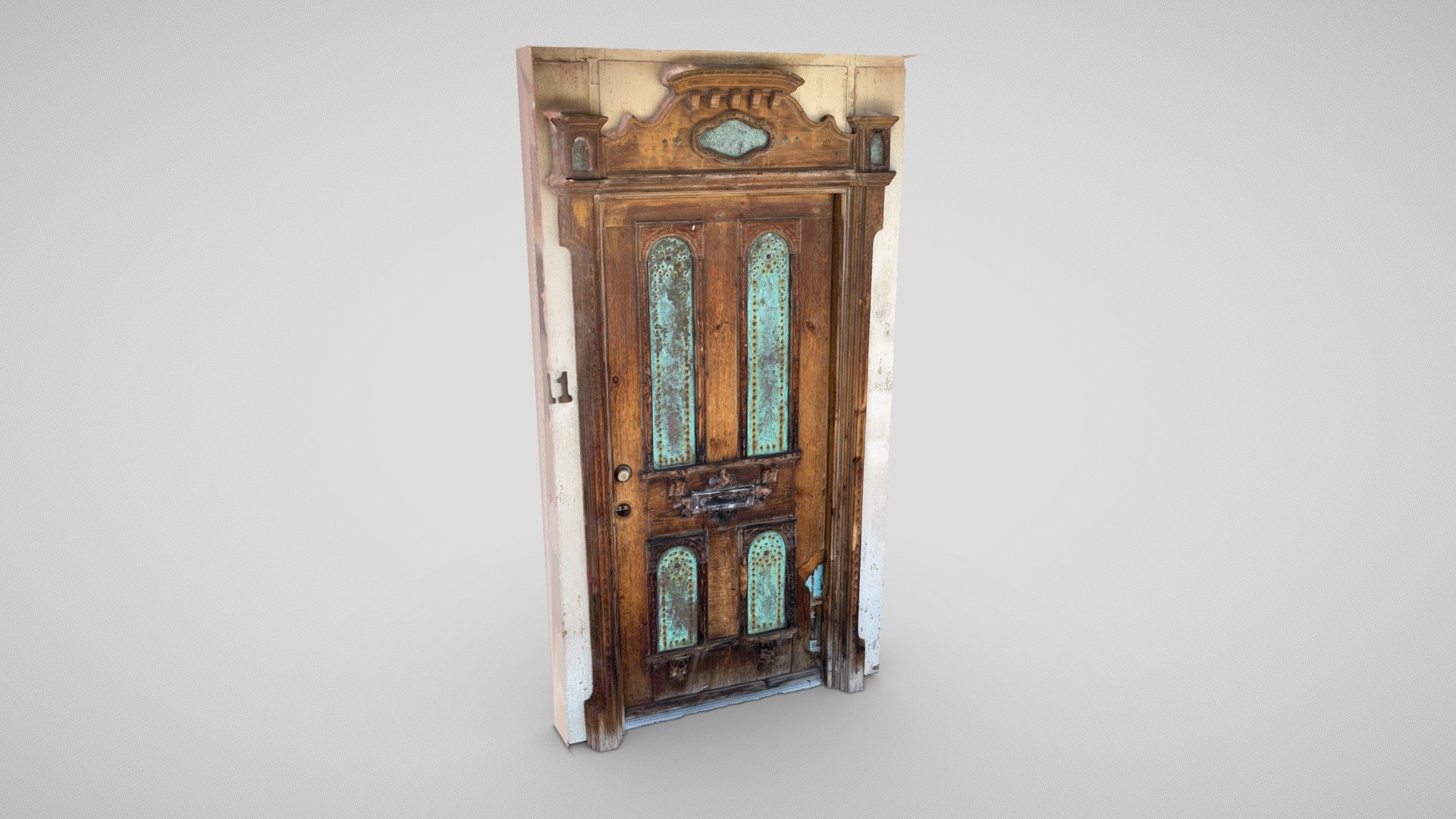 Old Wooden Door Download Free 3D model by Guillermo Sainz