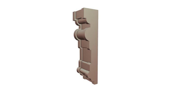 Wood Corbel 36T2 6 1/8 x 27 1/2 3D Model