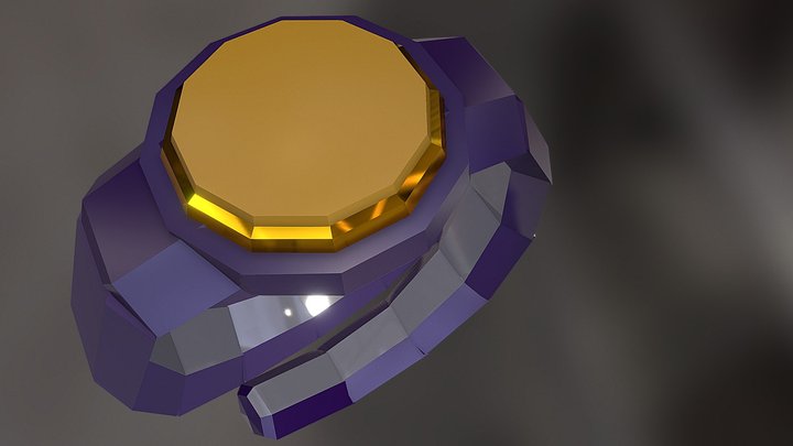Low-poly ring made in blockbench 3D Model