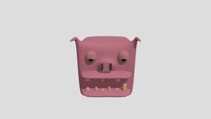 mug pig 3D Model