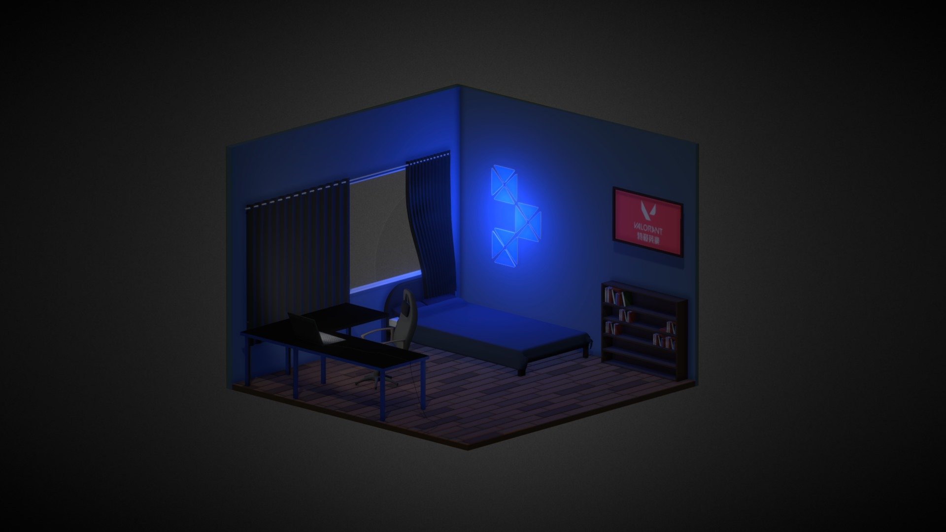 Orthographic bedroom