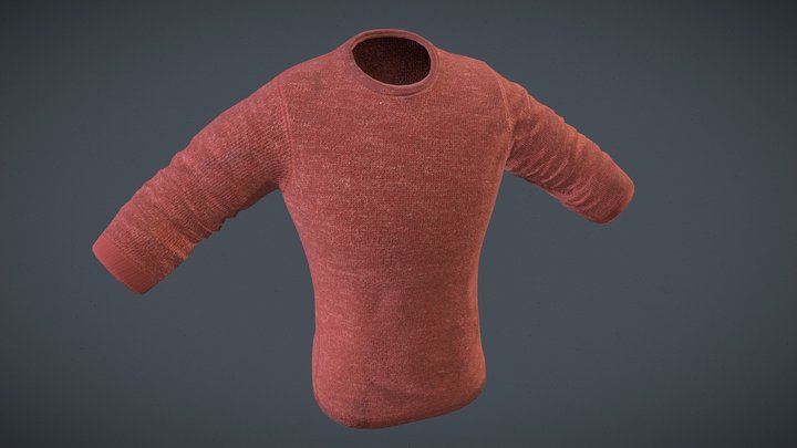 Mens long sleeve shirt 3D Model
