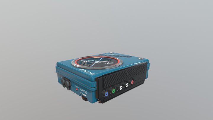 Sony WM-75 Sports Walkman Blue 3D Model