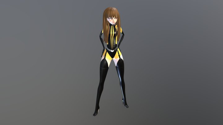 3D Cartoon Girl 3D Model