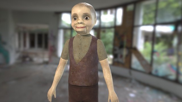 Haunted Ventriloquist Doll 3D Model