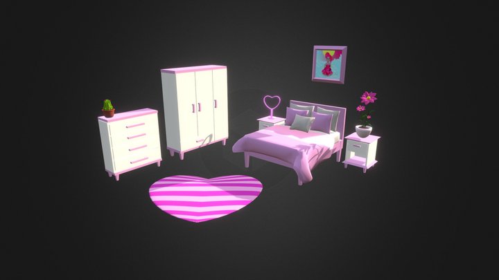 pink room 3D Model