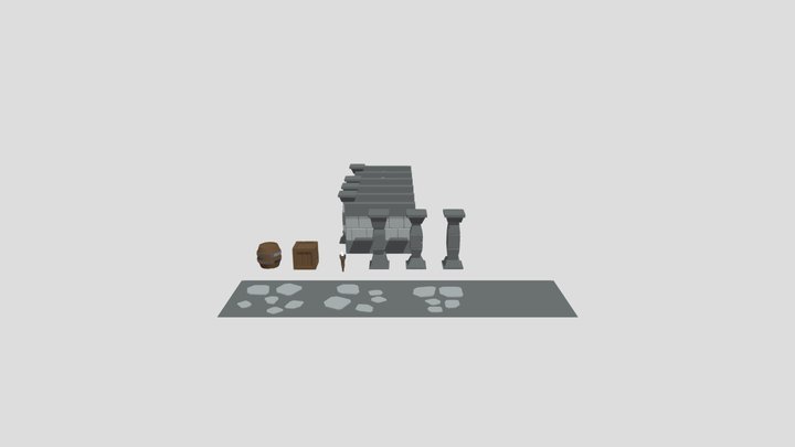 Modular Dungeon Kit 3D Model