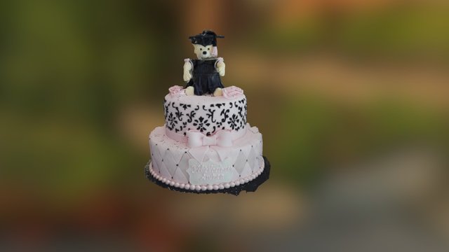 Torta osita graduada 3D 3D Model