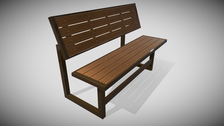 banco publico/public bench 3D Model