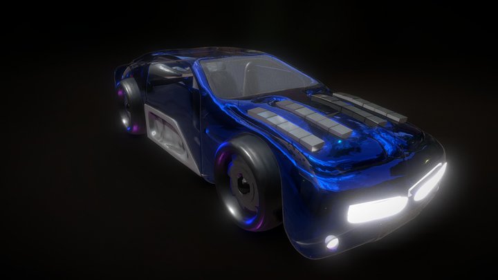 HotWheels Car Blue Version 3D Model