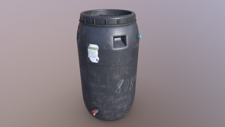 Rain barrel 3D Model