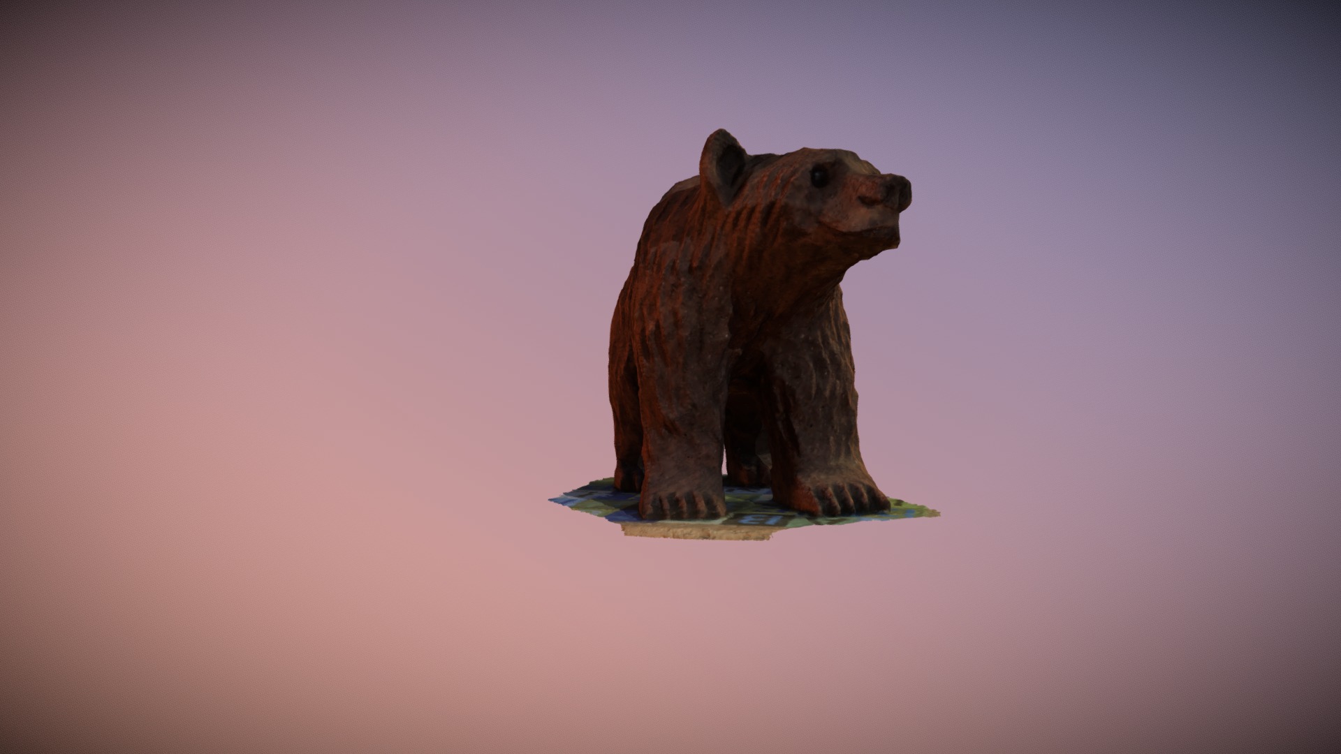 3D model Bear Simpler - This is a 3D model of the Bear Simpler. The 3D model is about a small brown animal.