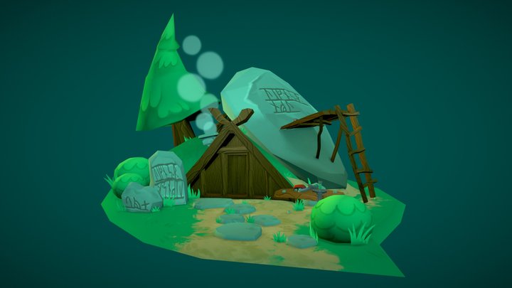 The Lone Viking Rune Carver 3D Model