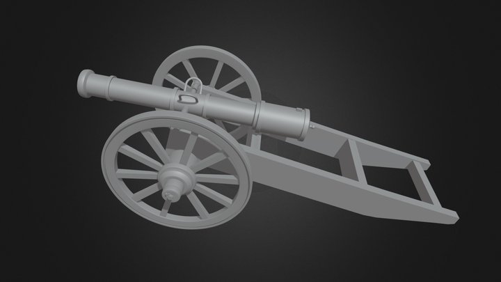 Cannon High poly 3D Model