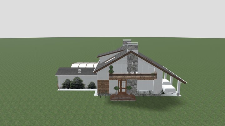 Modern Country House 3D Model