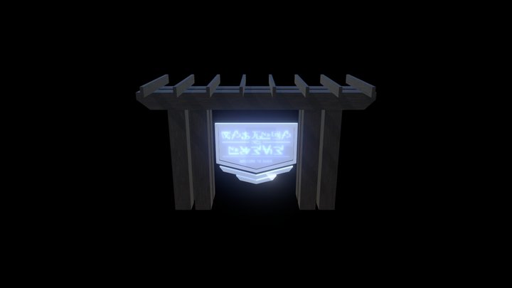 Alien Resort Sign 3D Model