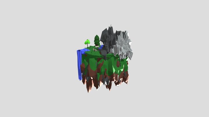 Flying island 3D Model