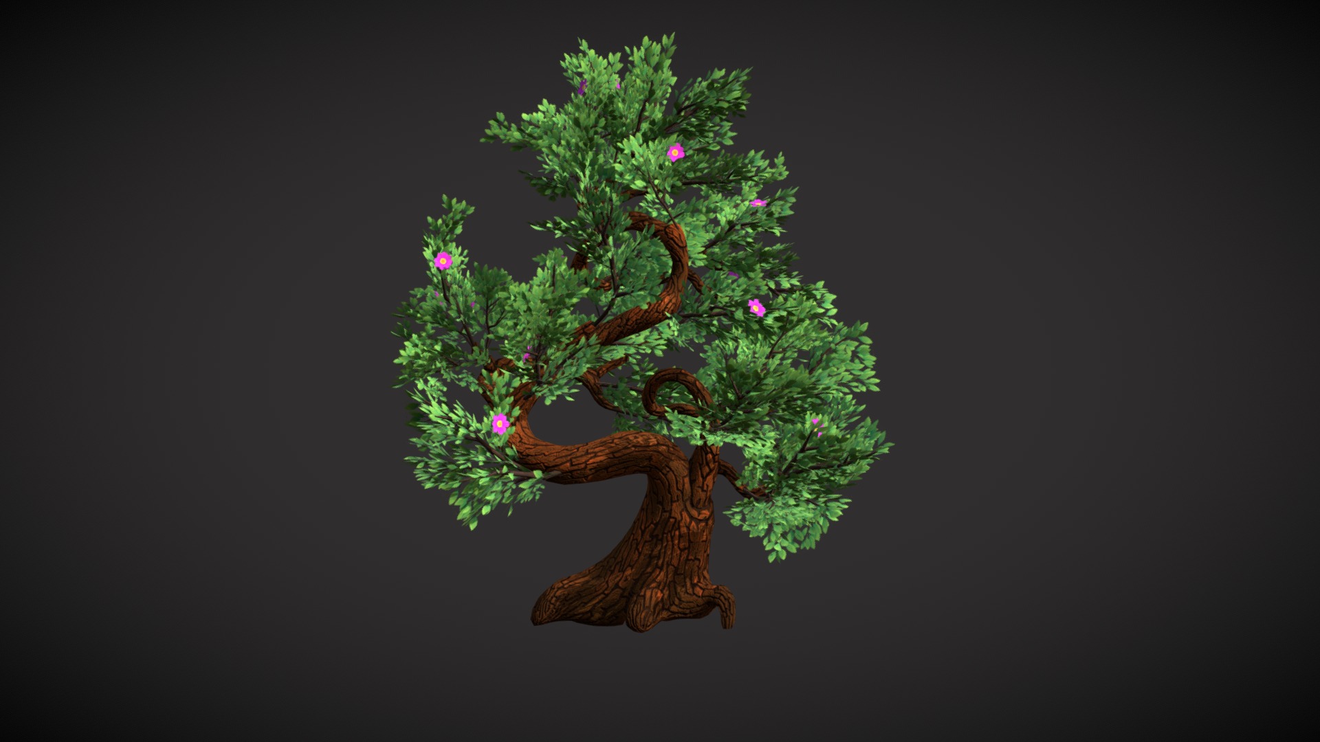 3D model Tree with Flowers - This is a 3D model of the Tree with Flowers. The 3D model is about a small tree with a small tree.